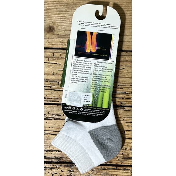 Incredisocks Charcoal Men’s Size 9.5-12.5 Athletic Gray Socks - NWT - Picture 2 of 5